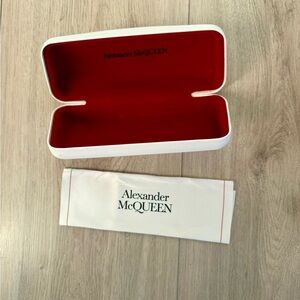 NEW! Alexander McQueen Cream Glasses Case